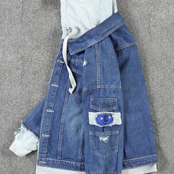 casual faux pocket ripped